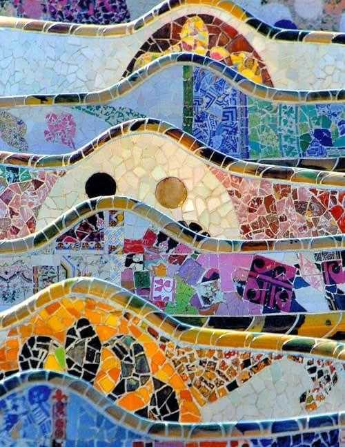 gaudi the effect of thousands of brightly colored patterns dancing together under the mediterranean sun